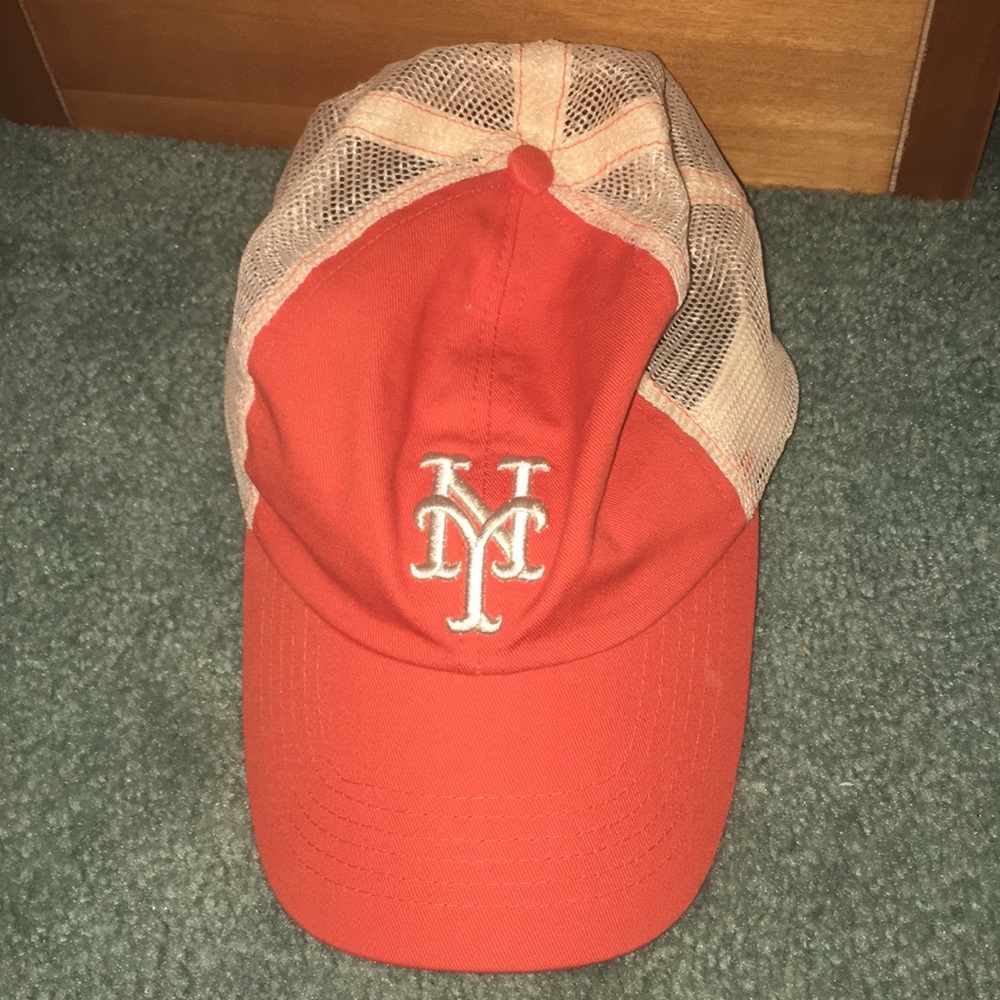 Orange NY Mets Adjustable Hat
